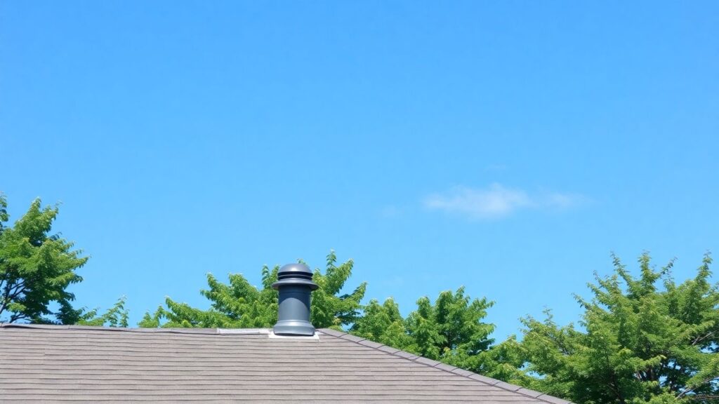 Ottawa home Bathroom Roof Ventilation pipe.