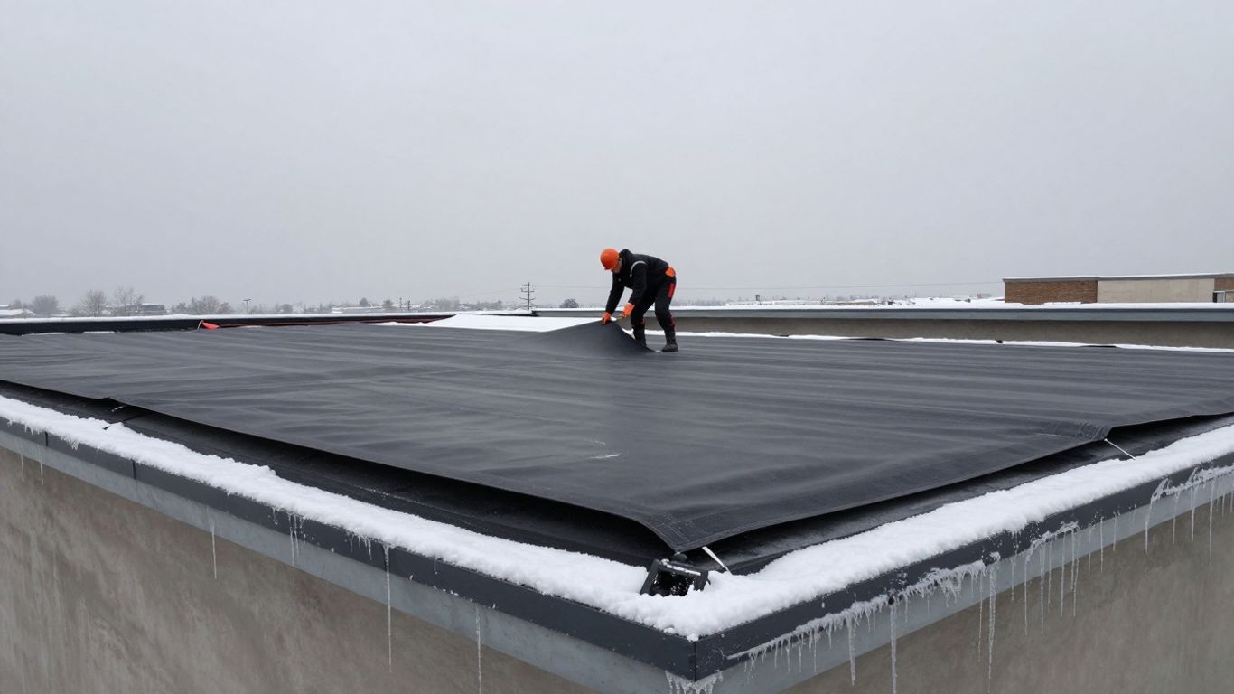 Flat Roof Replacement work in progress