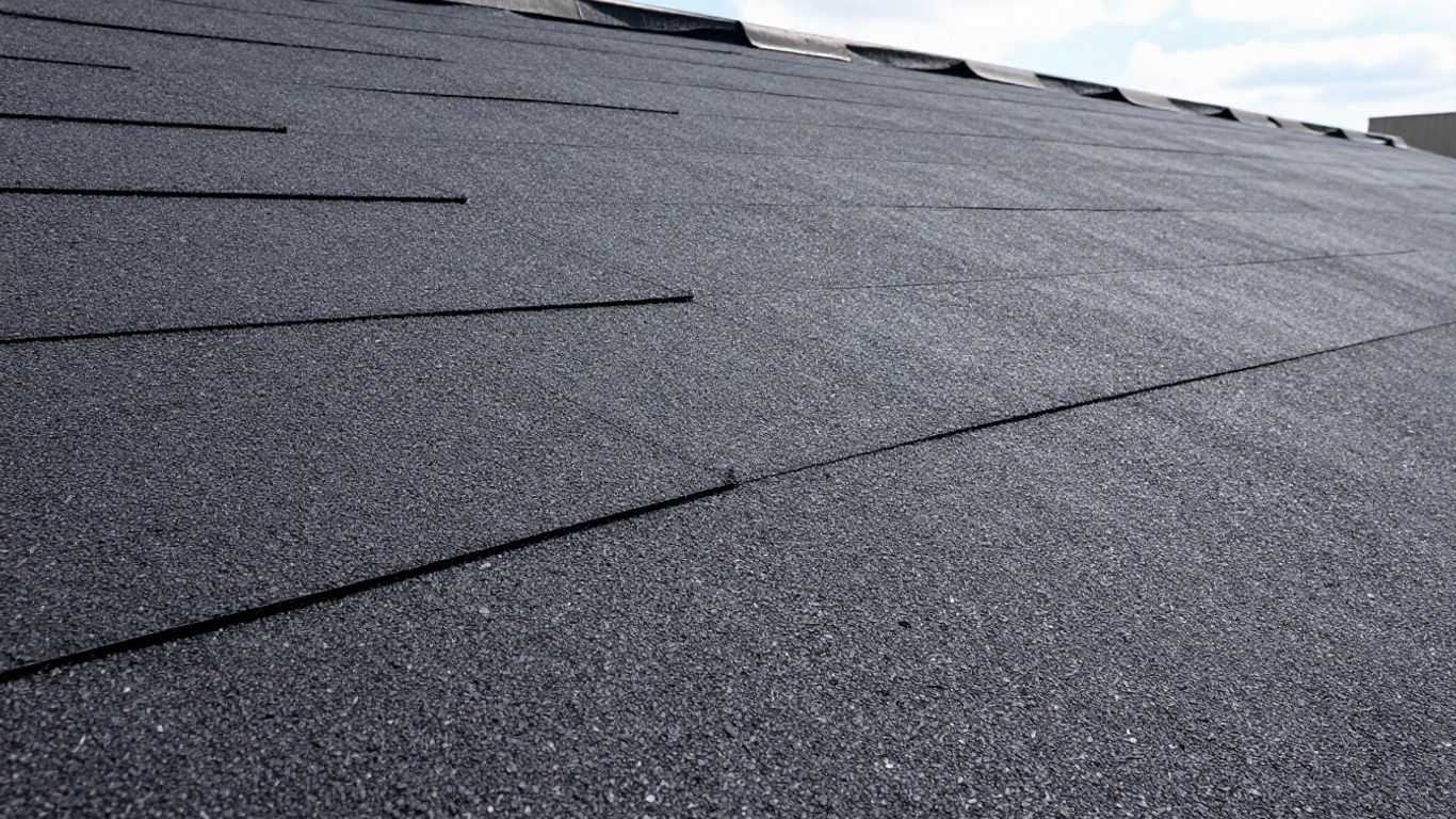 Modified bitumen roof surface texture and seams. Modified bitumen roof